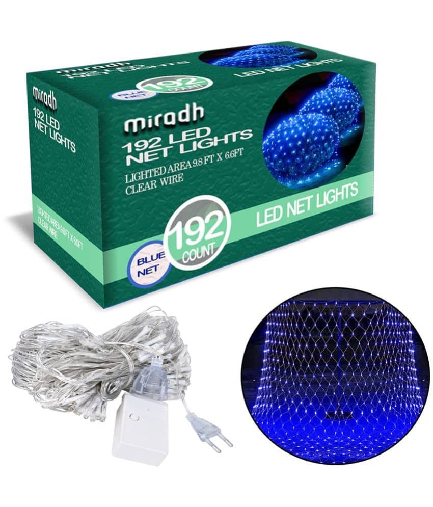 MIRADH - Blue 3Mtr Curtain String Light ( Pack of 1 )