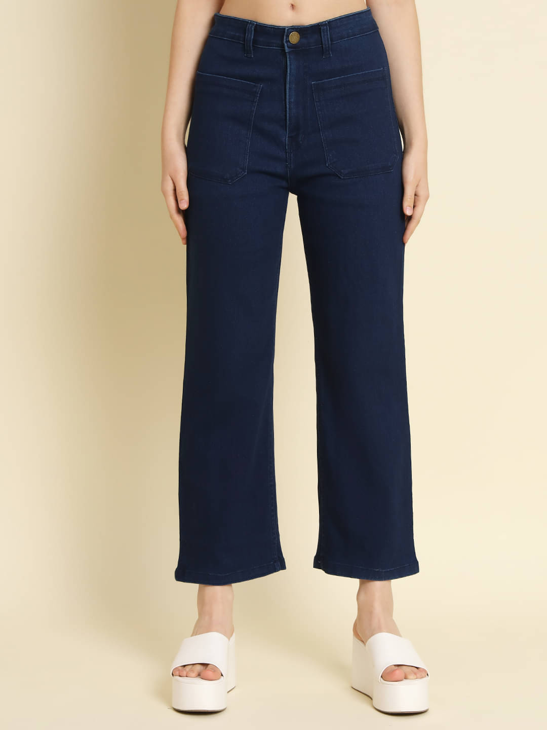     			AngelFab - Blue Denim Straight Fit Women's Jeans ( Pack of 1 )
