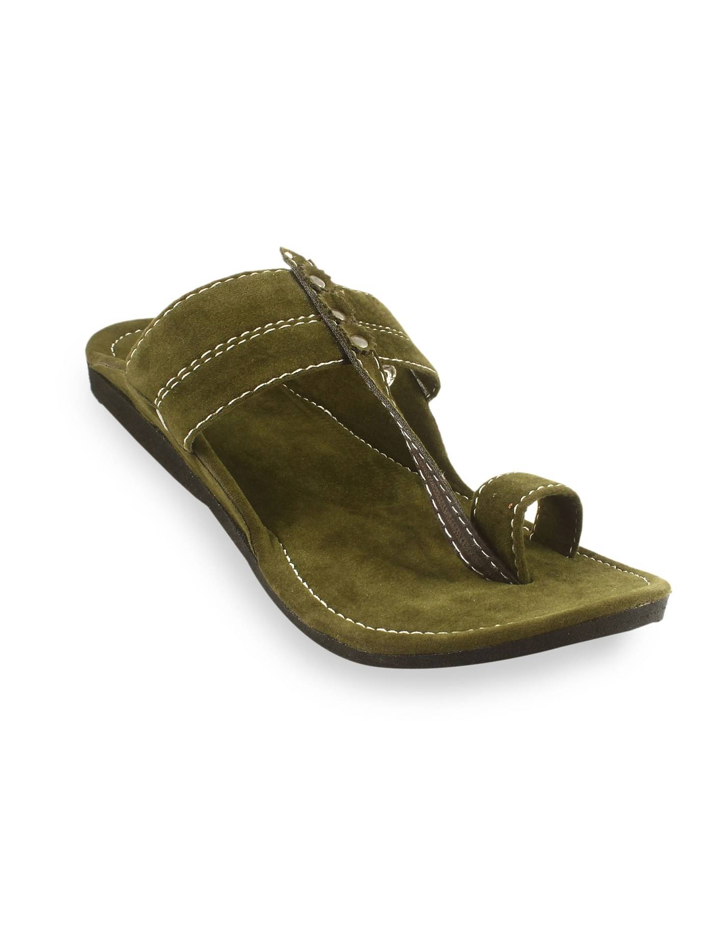     			Apratim - Green Men's Kolhapuris