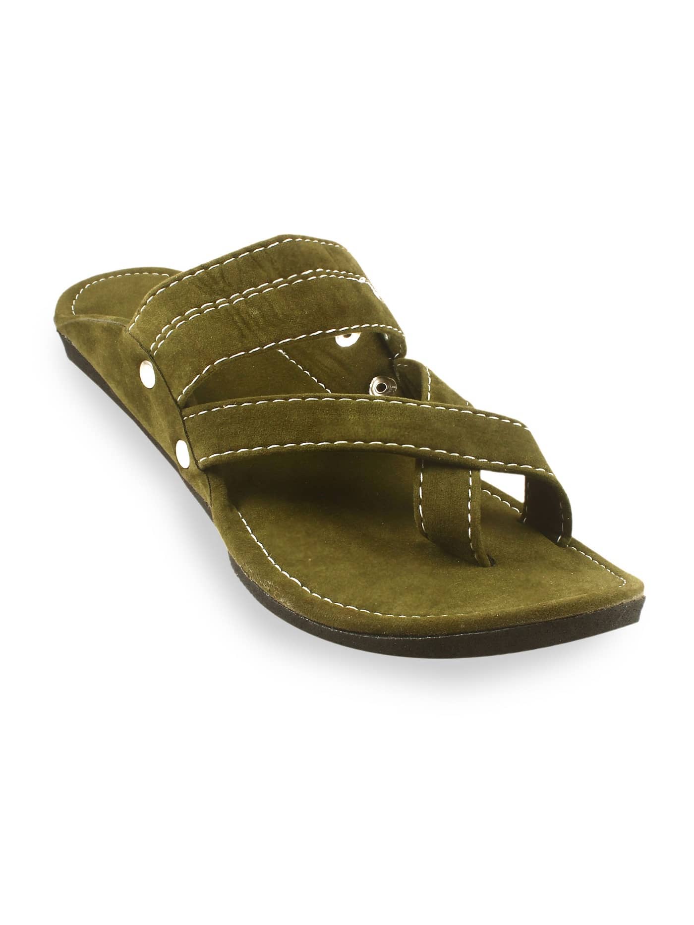 Apratim - Green Men's Kolhapuris - Ethnic Shoes | Buy online on ZillyBuy