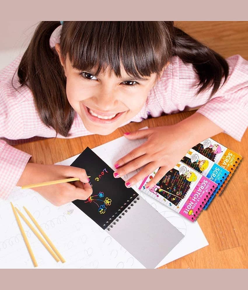 Dust N Shine Scratch Paper Book Pack of 4 - Stationery | Buy online on ZillyBuy