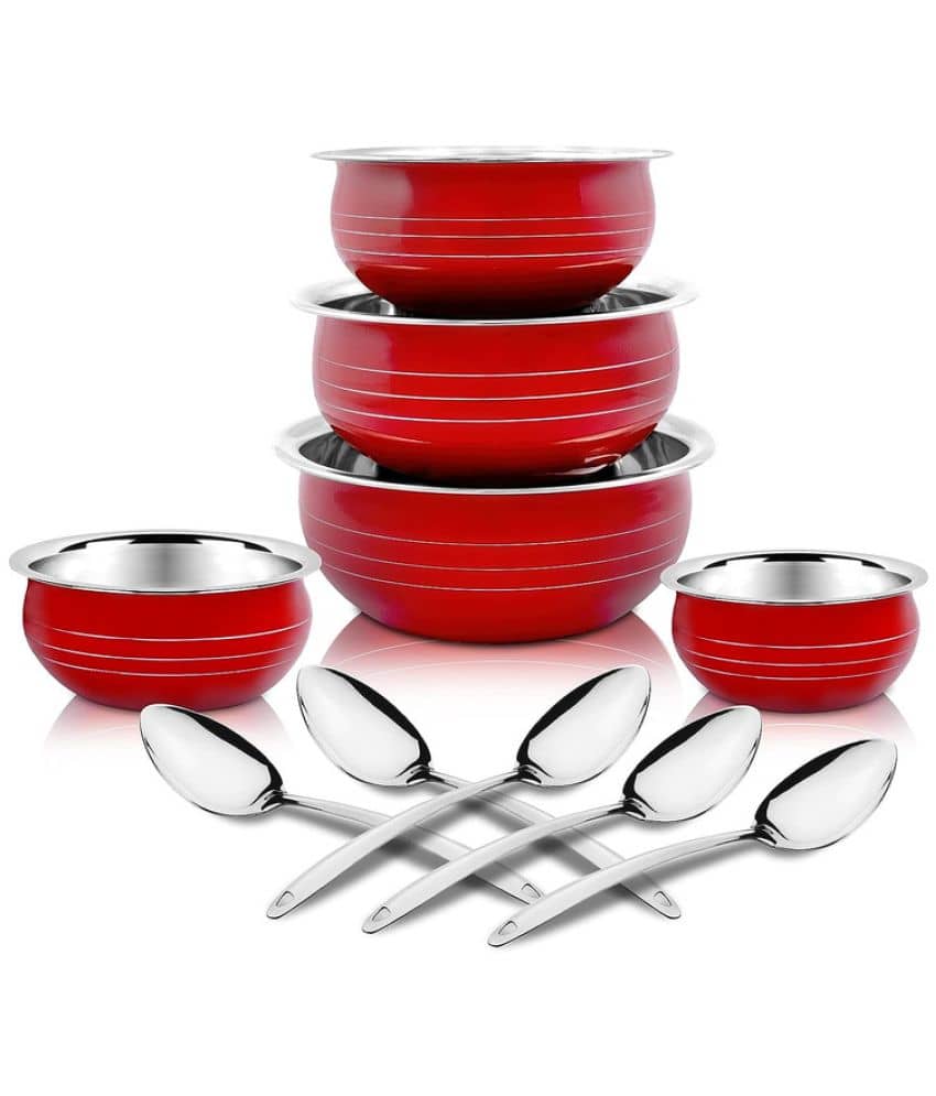 Classic Essentials Biryani Handi (Set of 10) Maroon Serving Handi ( Set of 10 )