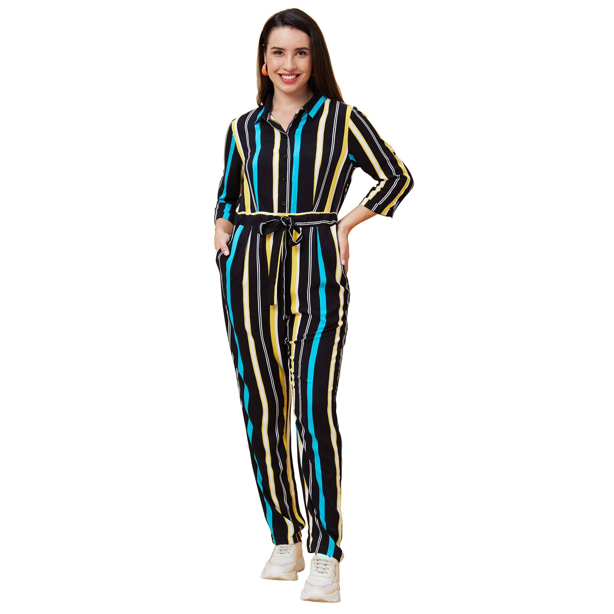 Globus - Black Viscose Regular Fit Women's Jumpsuit ( Pack of 1 ) Globus - Black Viscose Regular Fit Women's Jumpsuit ( Pack of 1 )