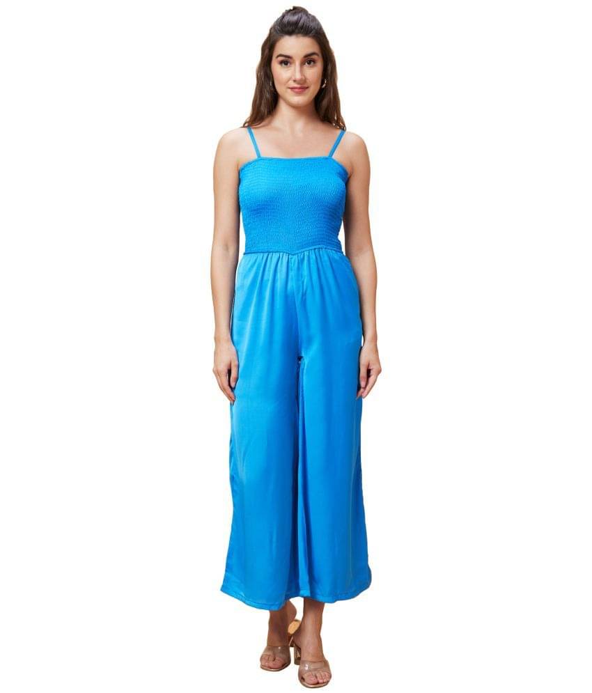     			Globus - Blue Polyester Regular Fit Women's Jumpsuit ( Pack of 1 )