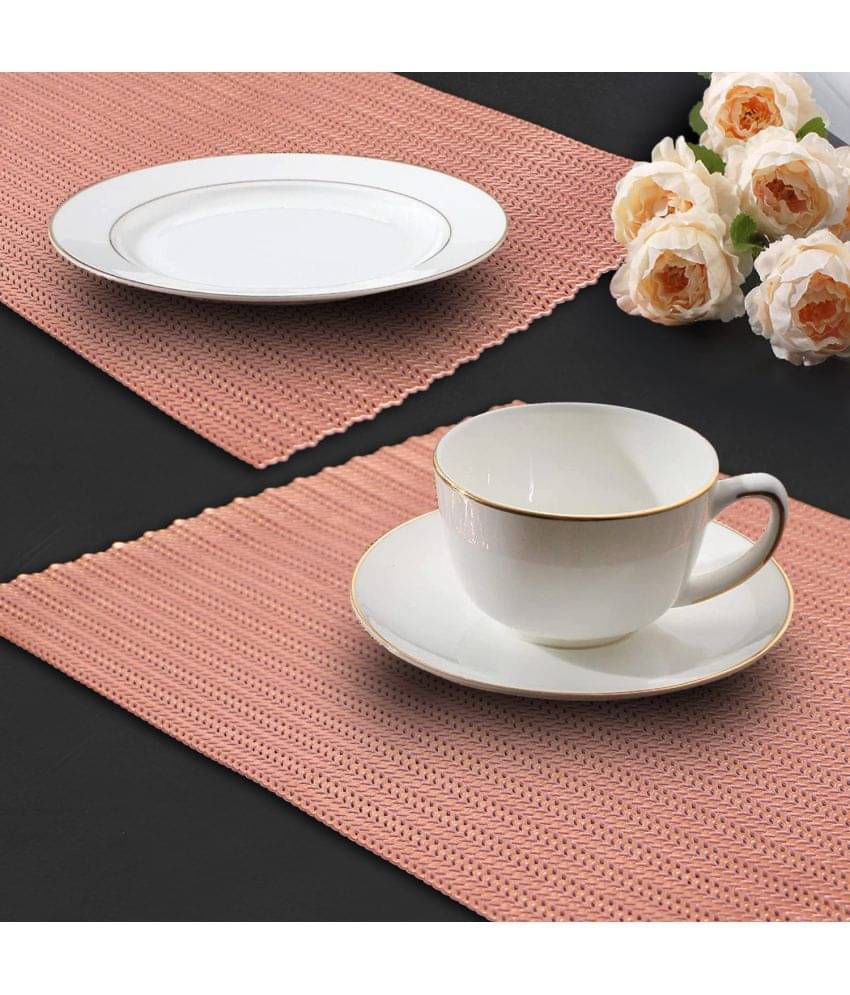     			PVC Abstract Rectangle Table Mats ( 45 cm x 30 cm ) Pack of 2 - Brown