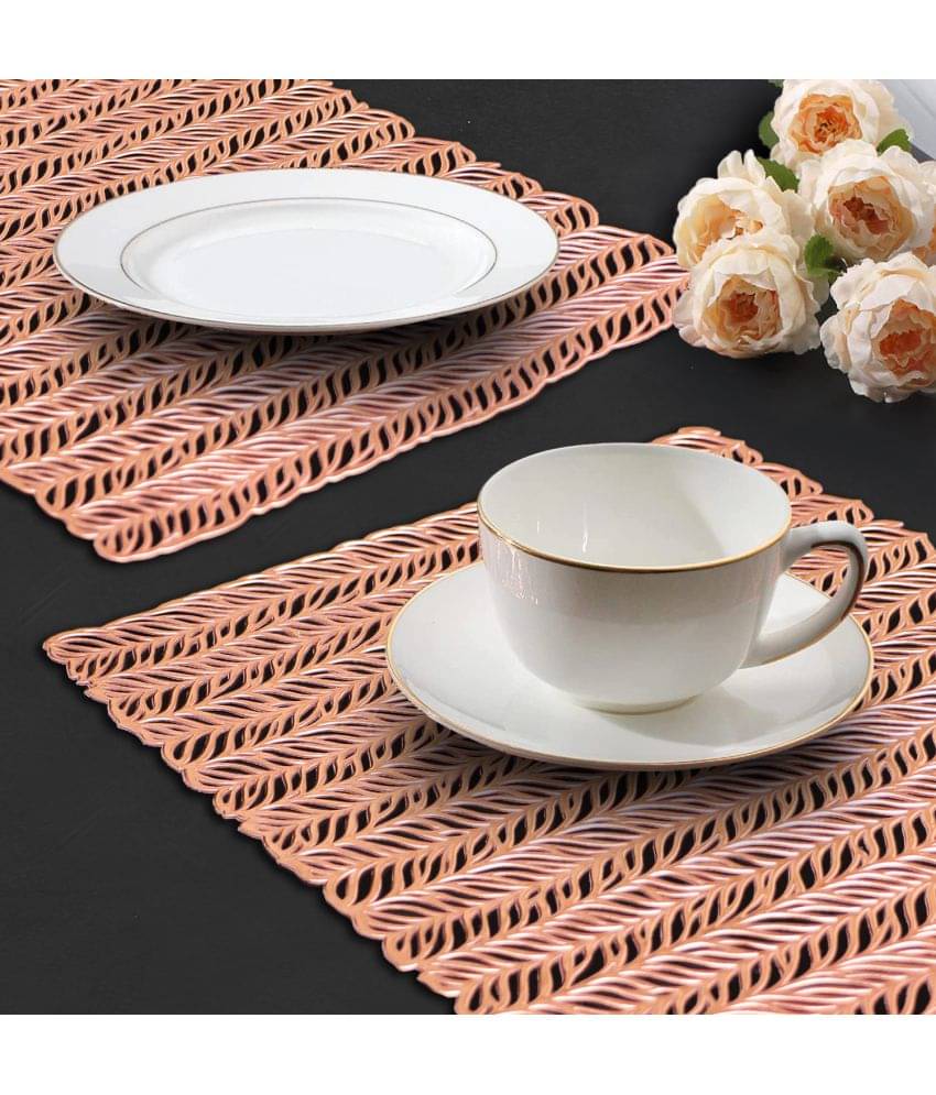 PVC Abstract Rectangle Table Mats ( 45 cm x 30 cm ) Pack of 2 - Brown PVC Abstract Rectangle Table Mats ( 45 cm x 30 cm ) Pack of 2 - Brown