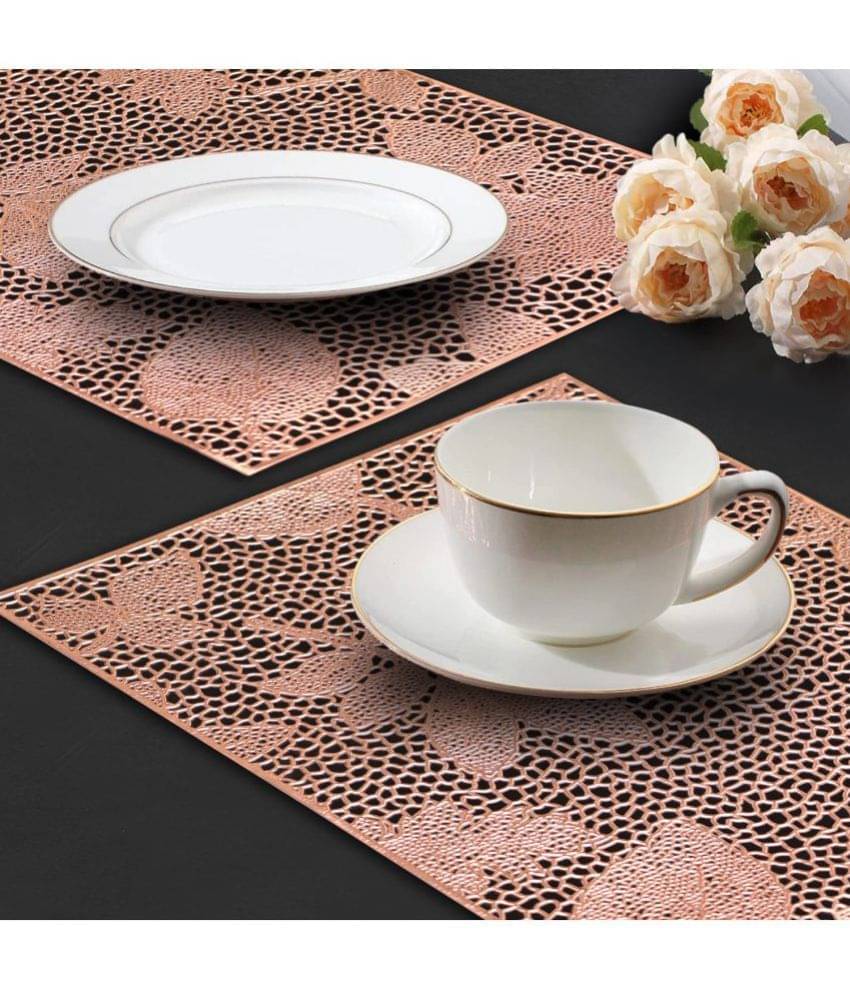 PVC Abstract Rectangle Table Mats ( 45 cm x 30 cm ) Pack of 2 - Brown PVC Abstract Rectangle Table Mats ( 45 cm x 30 cm ) Pack of 2 - Brown