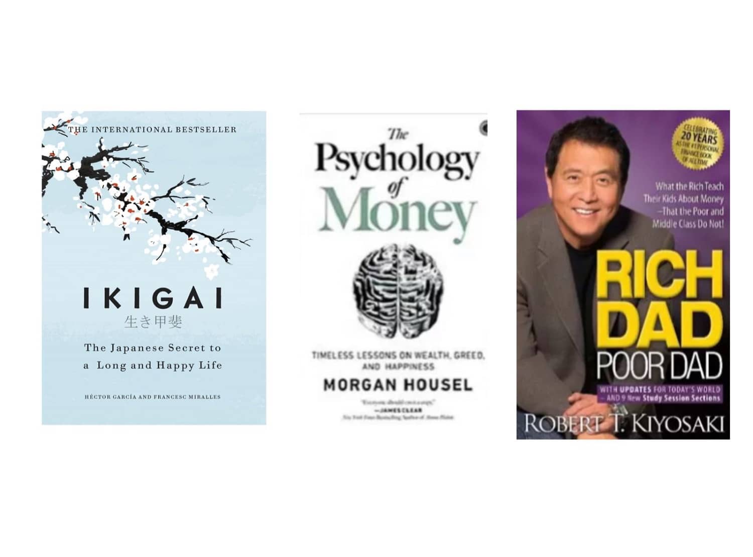 Ikigai Paperback & Rich Dad Poor Dad & The Psychology of Money ( English, Paperback, 3 Combo Books ) - Stationery | Buy online on ZillyBuy