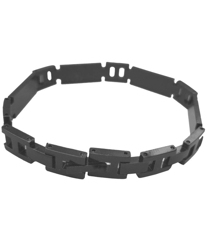     			JIPPA - Black Bracelet ( Pack of 1 )