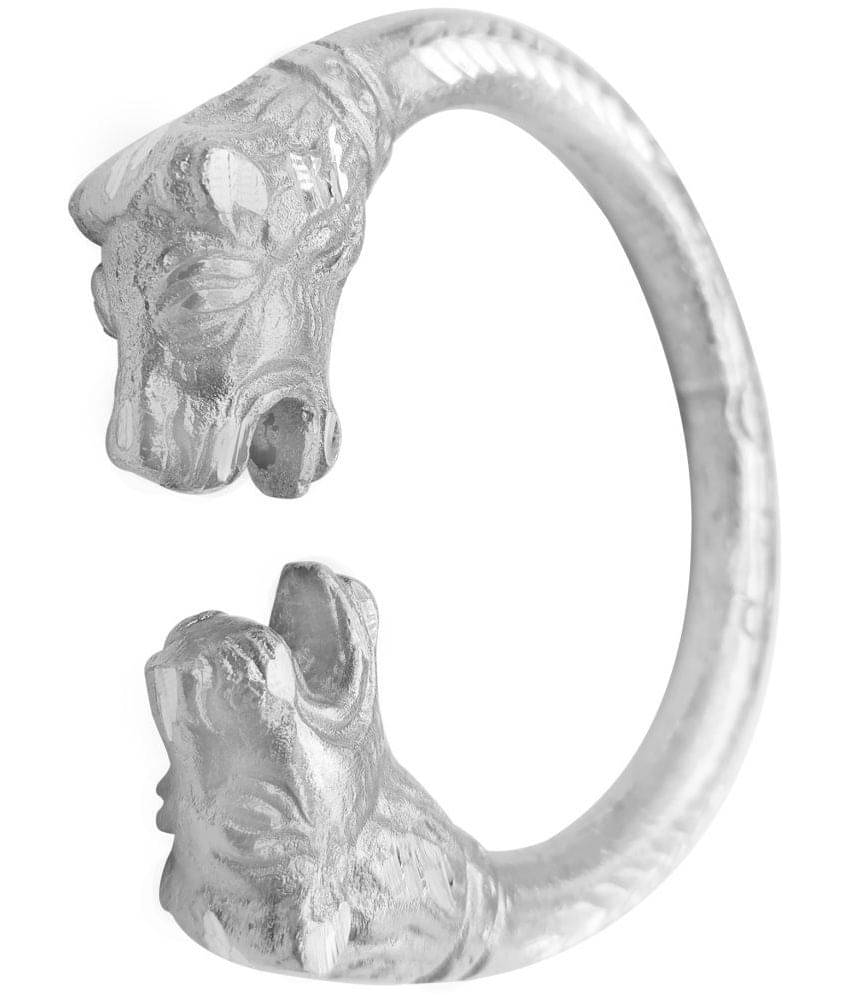    			JIPPA Silver Kada ( Pack of 1 )
