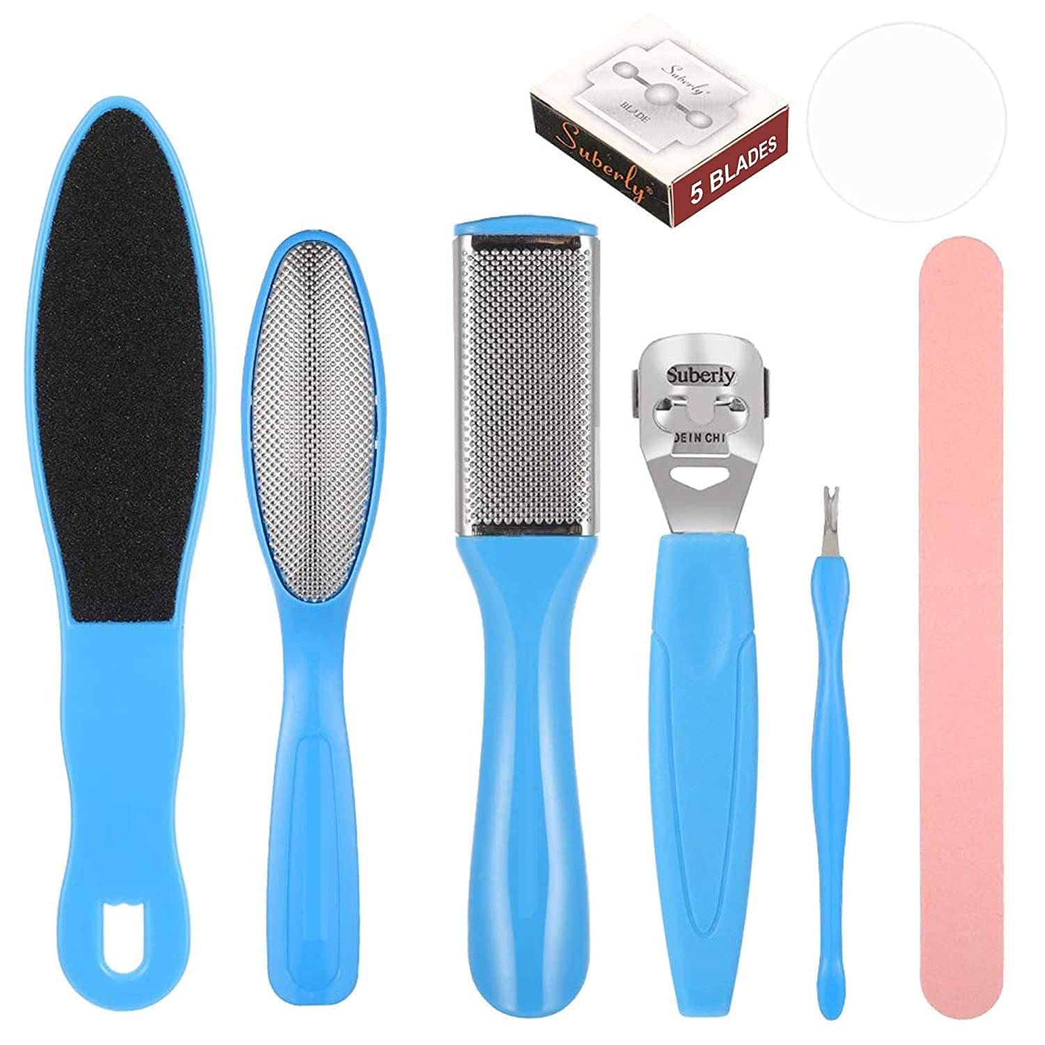 Pedicure Tools for Feet 8 in 1 Pedicure Kit, Foot Scrubber for Dead Skin, Callus Remover 8 in 1 Pedicure Tools for Feet 8 in 1 Pedicure Kit, Foot Scrubber for Dead Skin, Callus Remover 8 in 1