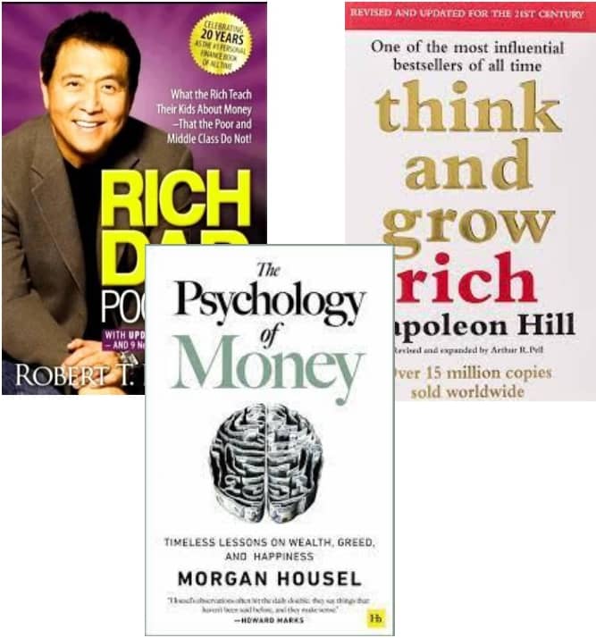 Rich Dad Poor Dad + The Psychology of Money + Think And Grow Rich - Stationery | Buy online on ZillyBuy