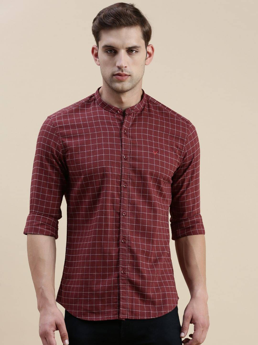 Showoff Cotton Blend Regular Fit Checks Full Sleeves Men's Casual Shirt - Maroon ( Pack of 1 ) Showoff Cotton Blend Regular Fit Checks Full Sleeves Men's Casual Shirt - Maroon ( Pack of 1 )