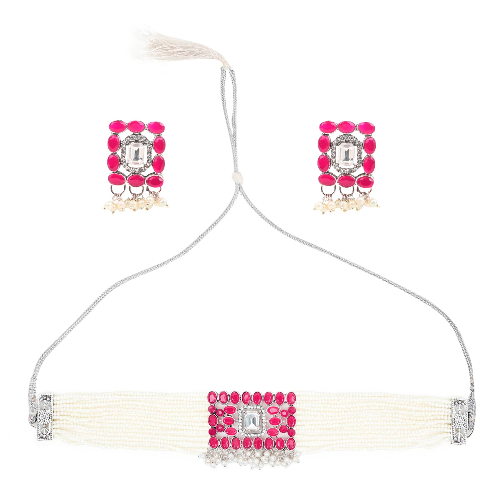     			Sunhari Jewels - Multi Color Alloy Necklace Set ( Pack of 1 )