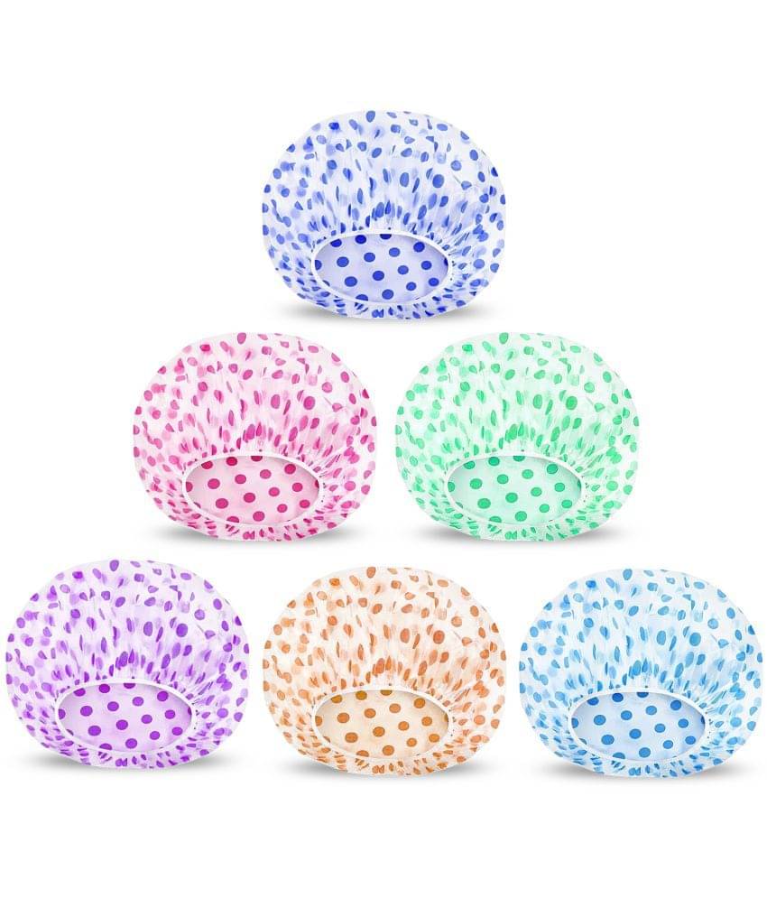 Swiss Connection Shawer Cap Free-size Medium 6 Shower Cap Multicolor Pack of 6 Swiss Connection Shawer Cap Free-size Medium 6 Shower Cap Multicolor Pack of 6