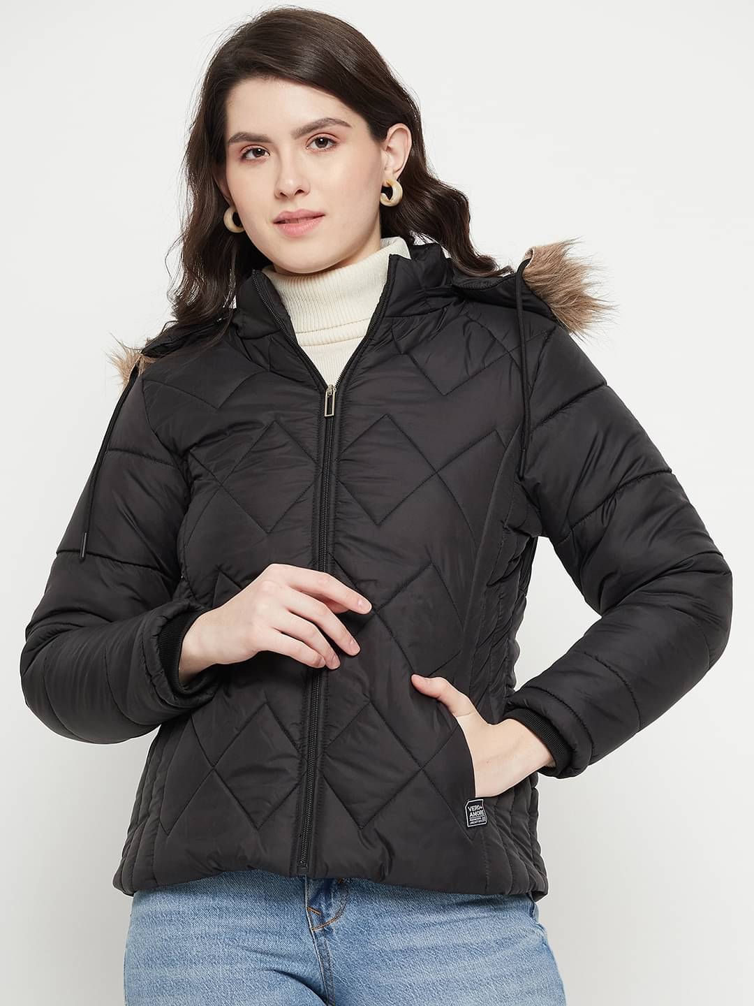 VERO AMORE - Polyester Black Parka Jackets Pack of 1 VERO AMORE - Polyester Black Parka Jackets Pack of 1