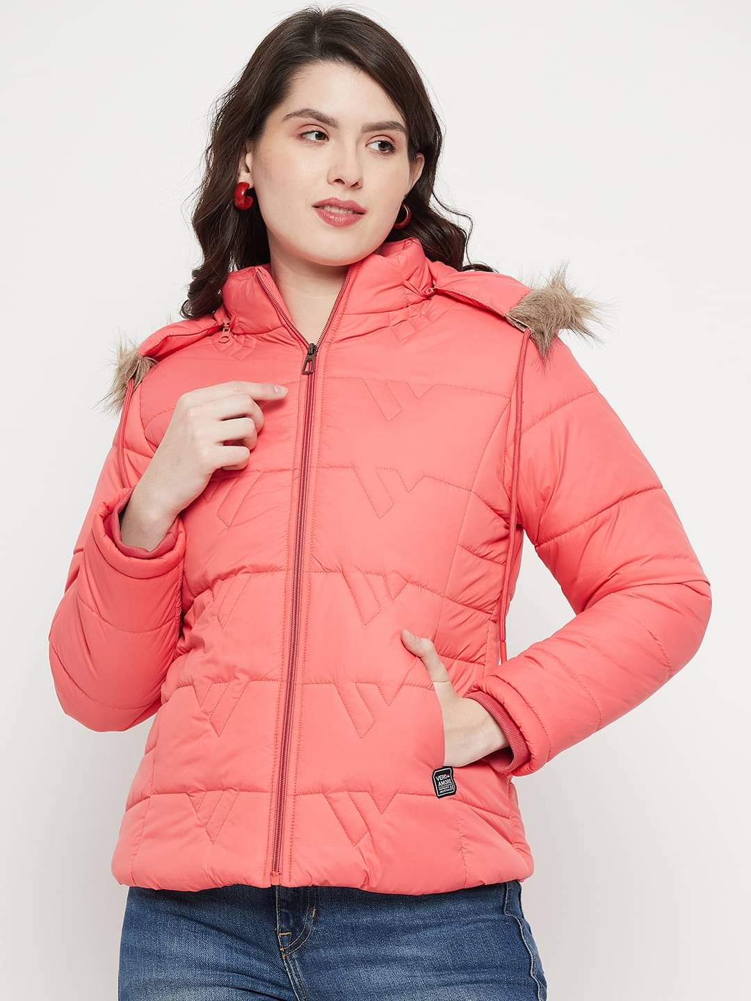 VERO AMORE - Polyester Pink Parka Jackets Pack of 1 VERO AMORE - Polyester Pink Parka Jackets Pack of 1