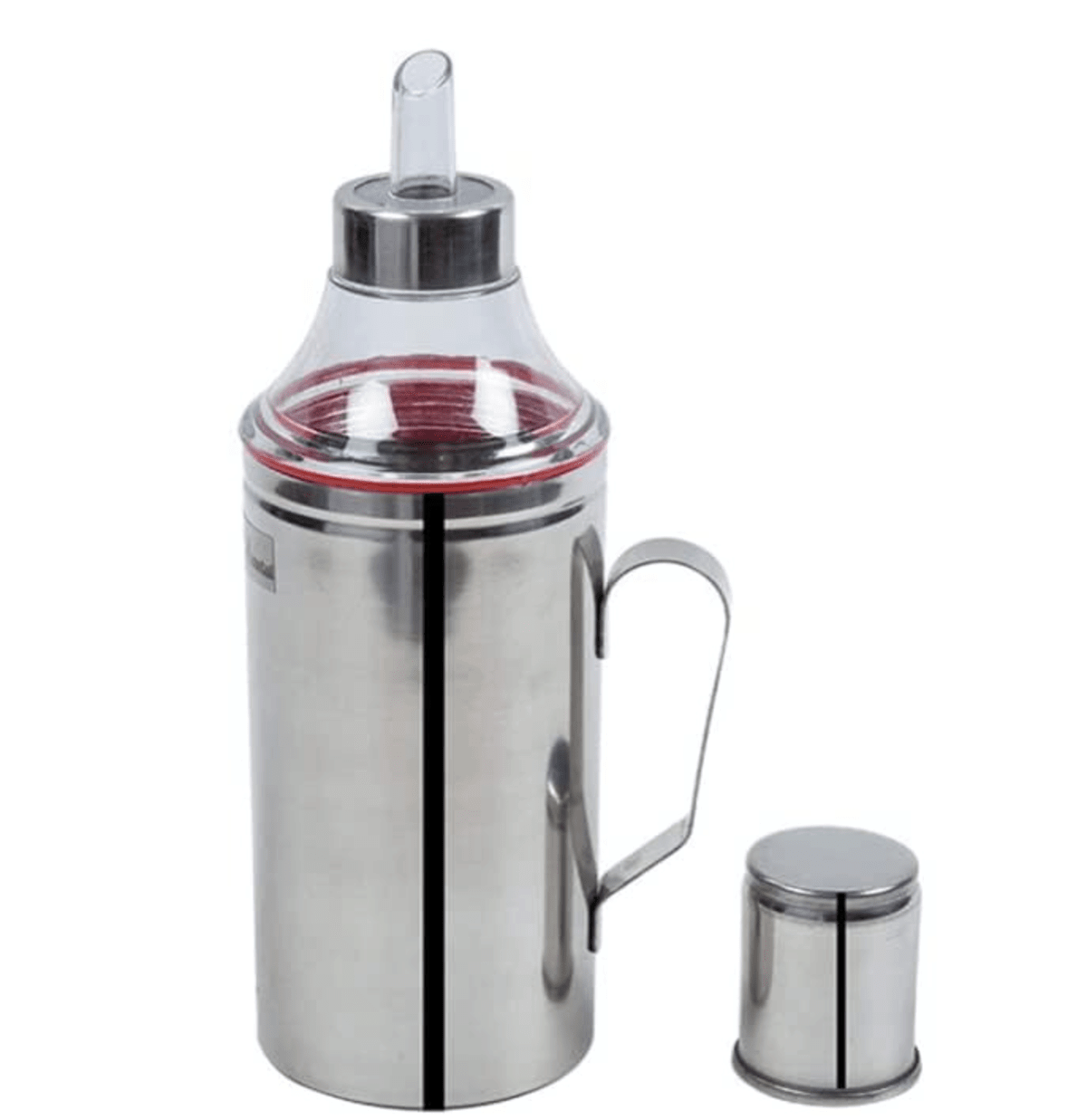 Visaxmi Oil Dispenser Steel Silver Oil Container ( Set of 1 )