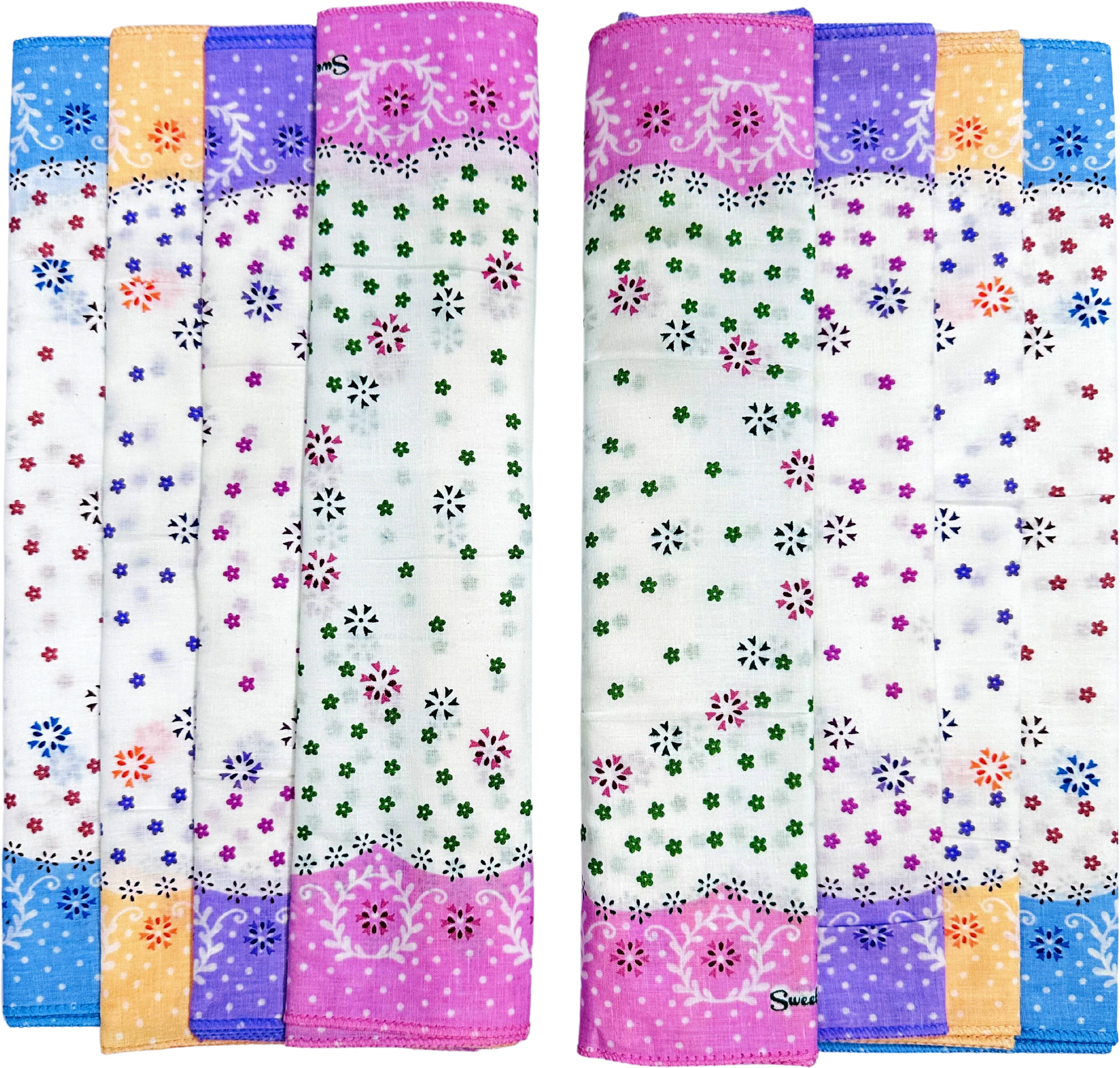     			royal mart Premium Cotton Handkerchief 11*11 – Soft Prints for Women/Girl/Design Will Vary Multicolor Handkerchief (Pack of 8)