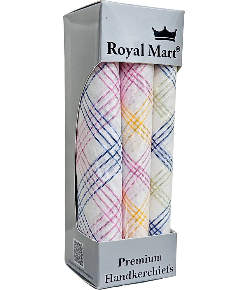 royal mart Tara Q3 Multicolor Handkerchief (Pack of 3)
