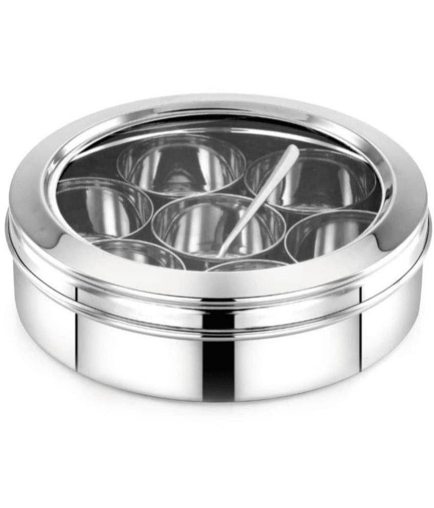     			ATROCK Masala Box Steel Silver Spice Container ( Set of 1 )
