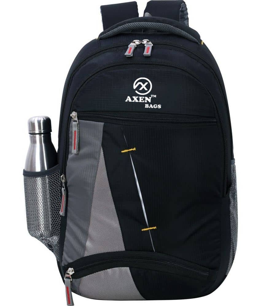 AXEN BAGS - Black Polyester Backpack ( 30 Ltrs ) - Handbags | Buy online on ZillyBuy