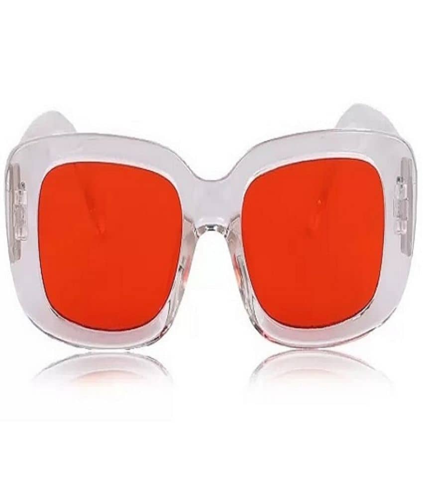 Creature - White Rectangular Sunglasses ( Pack of 1 )