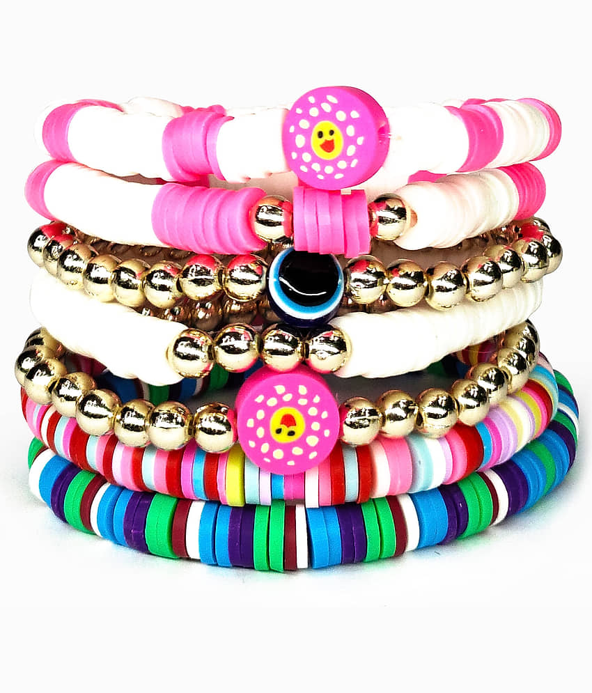 DAIVYA WELLNESS - Multicolor Bracelet ( Pack of 7 ) - Bangles & Bracelets | Buy online on ZillyBuy
