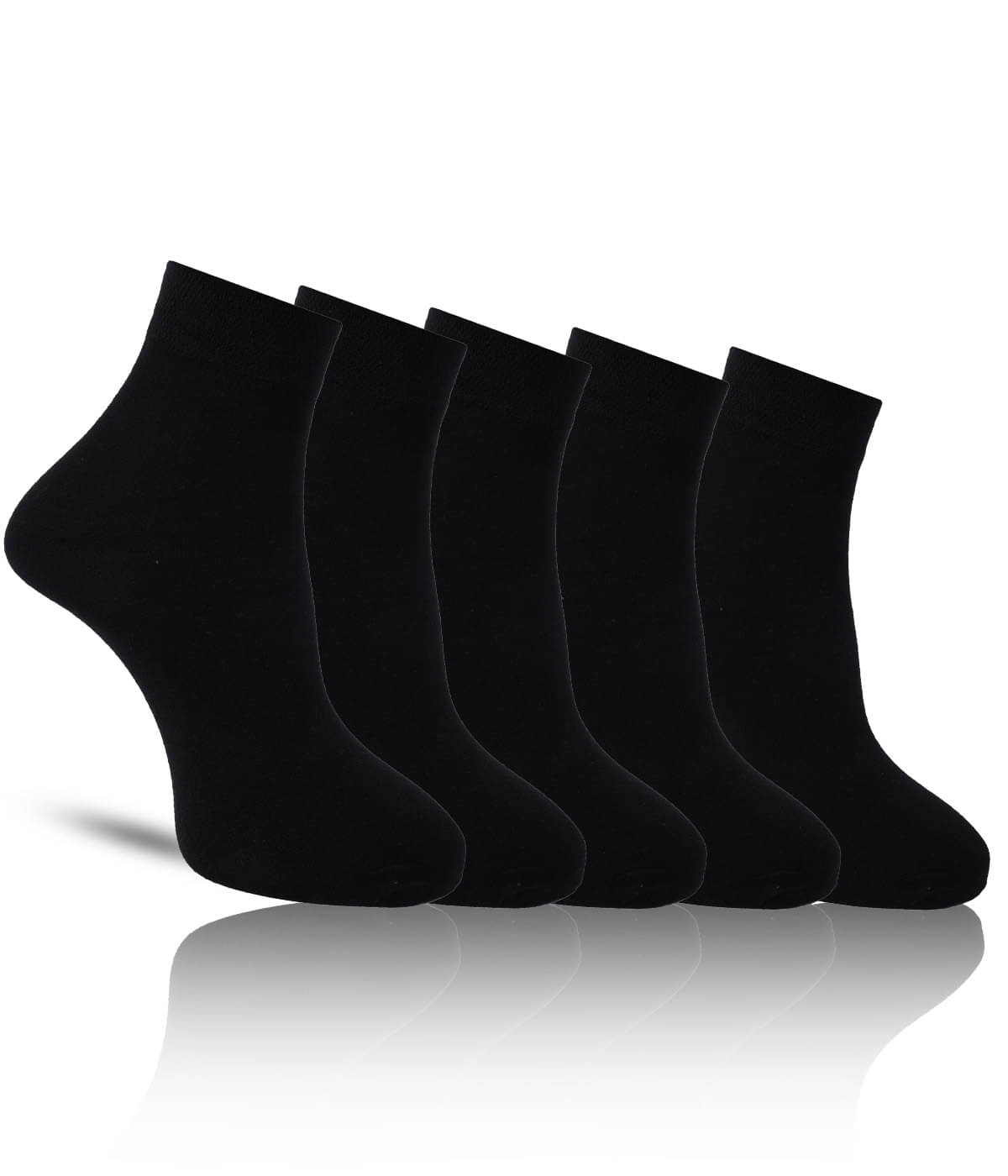 Dollar - Cotton Men's Solid Black Ankle Length Socks ( Pack of 5 ) Dollar - Cotton Men's Solid Black Ankle Length Socks ( Pack of 5 )