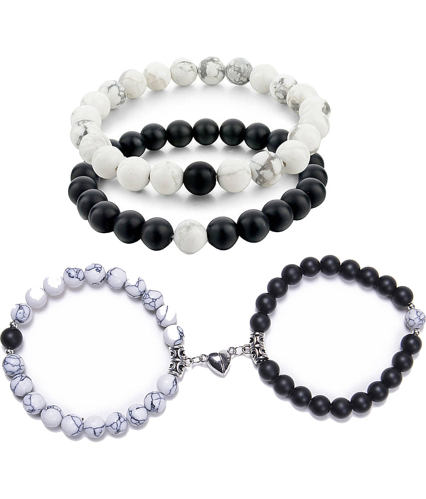 FASHION FRILL - White Bracelet ( Pack of 4 ) - Bangles & Bracelets | Buy online on ZillyBuy