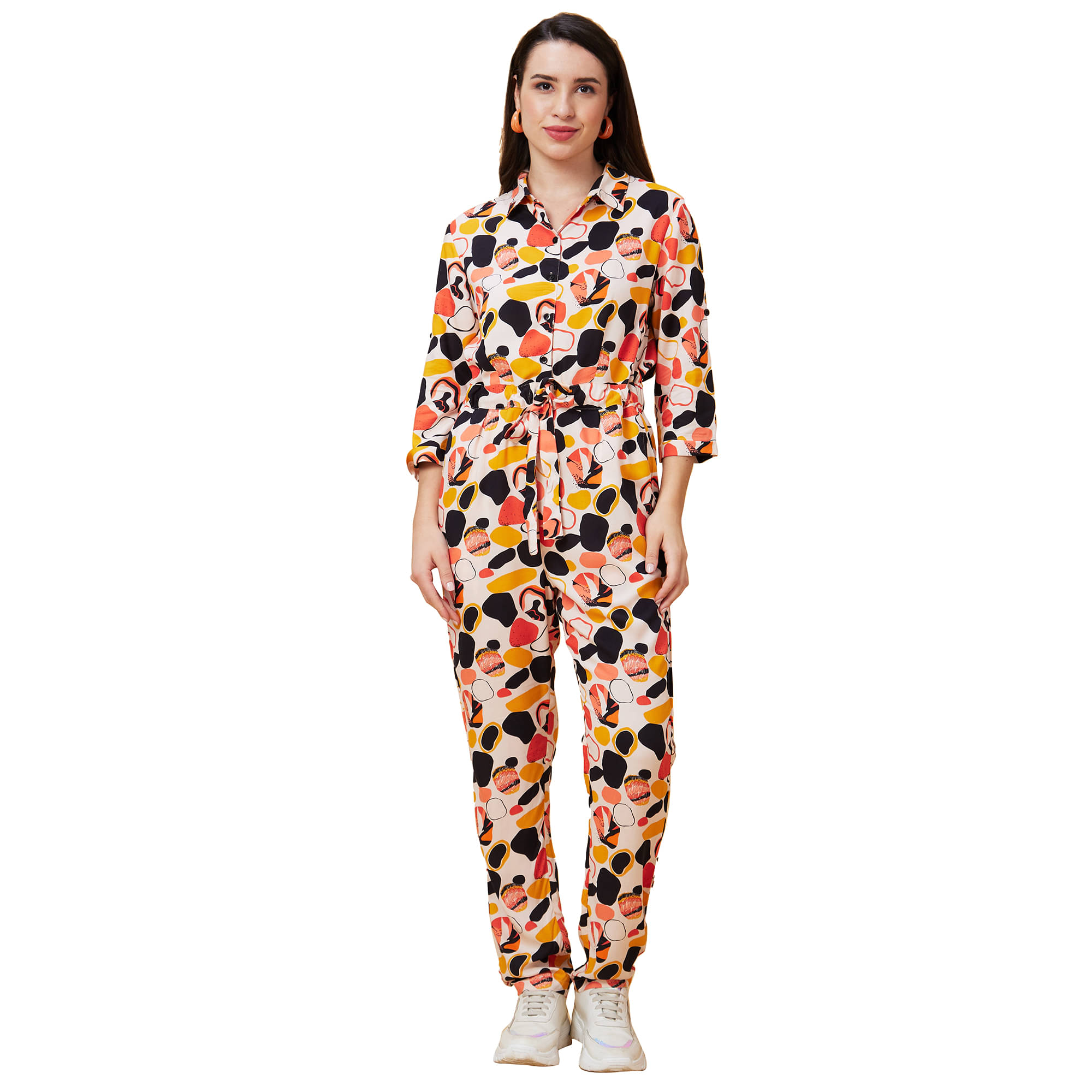     			Globus - Beige Viscose Regular Fit Women's Jumpsuit ( Pack of 1 )