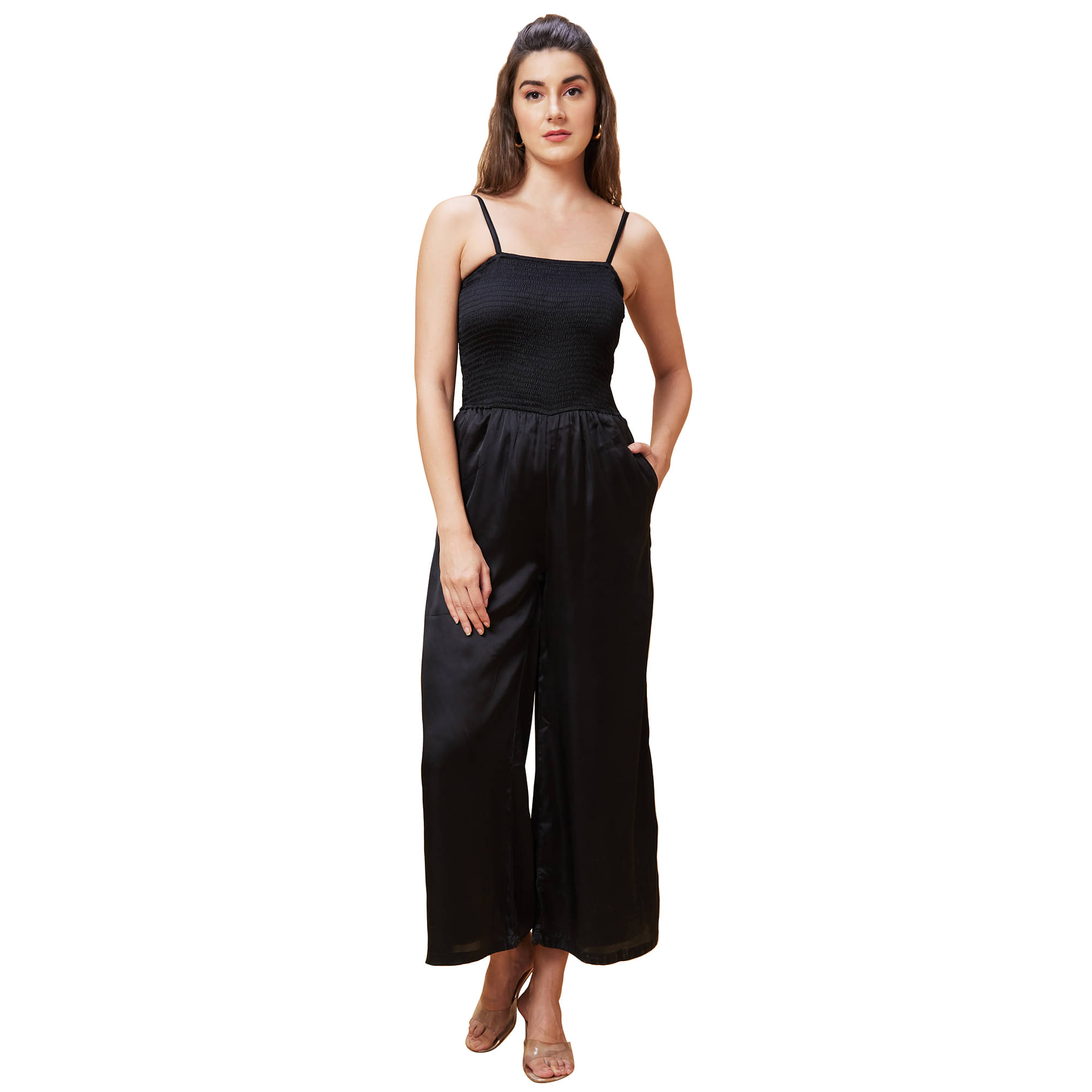     			Globus - Black Polyester Regular Fit Women's Jumpsuit ( Pack of 1 )