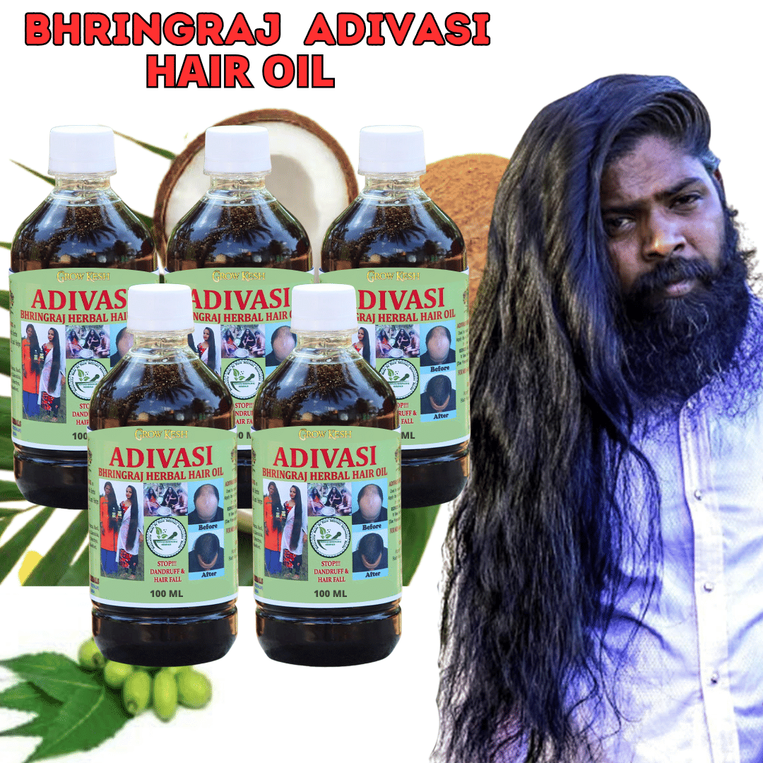 Growkesh - Anti Dandruff Bhringraj Oil 500 ml ( Pack of 5 )