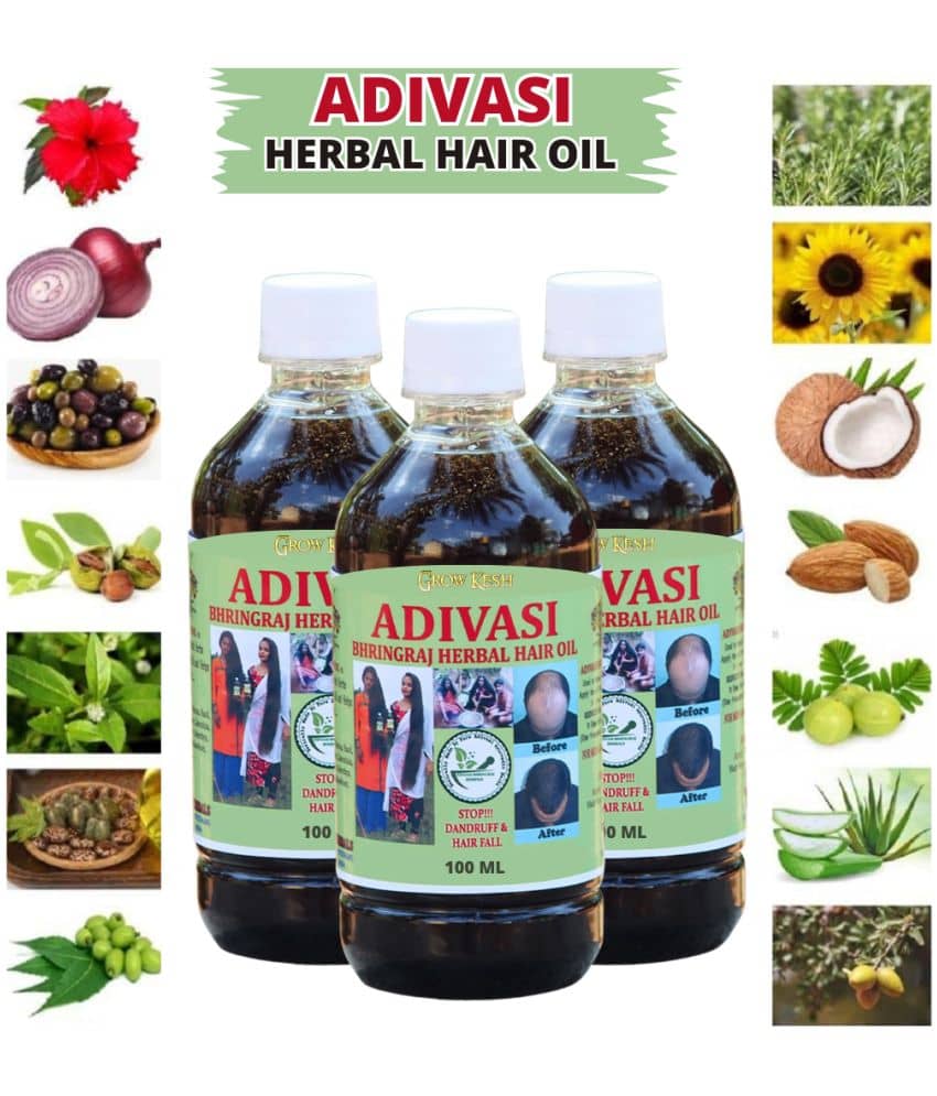 Growkesh - Anti Hair Fall Bhringraj Oil 300 ml ( Pack of 3 )
