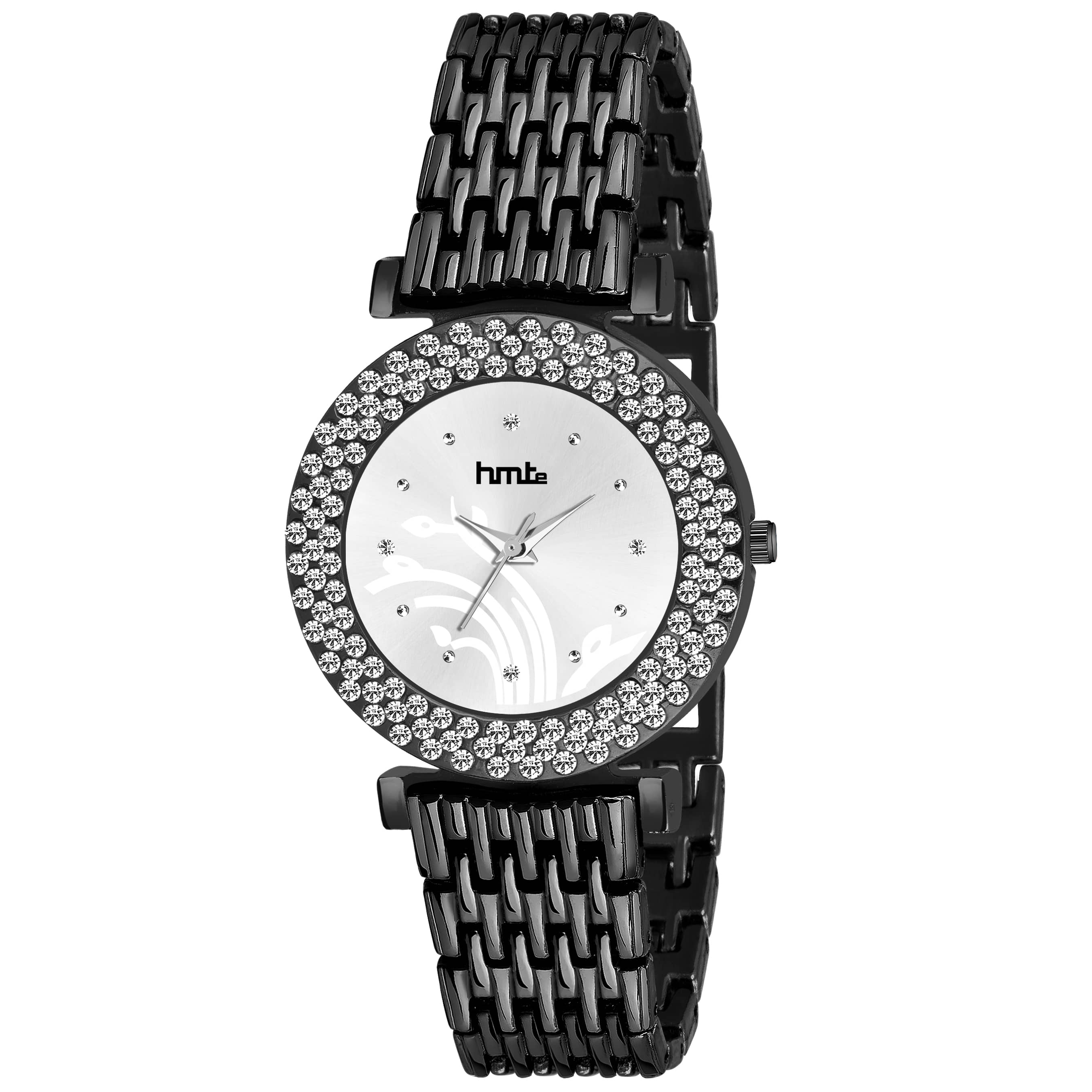 HMTe - Black Metal Analog Womens Watch