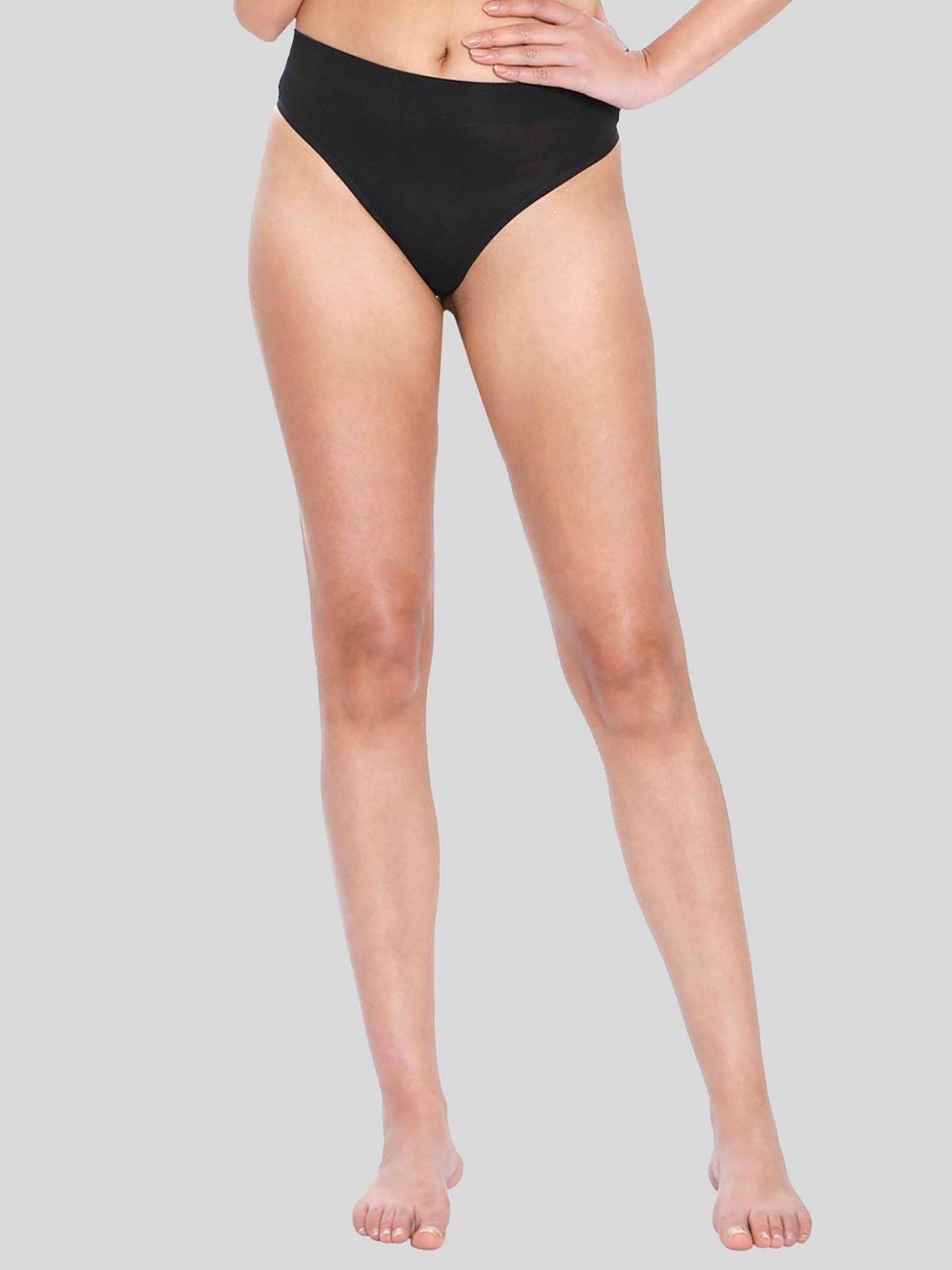 ILRASO Poly Cotton Solid Women's Bikini ( Black ) ILRASO Poly Cotton Solid Women's Bikini ( Black )