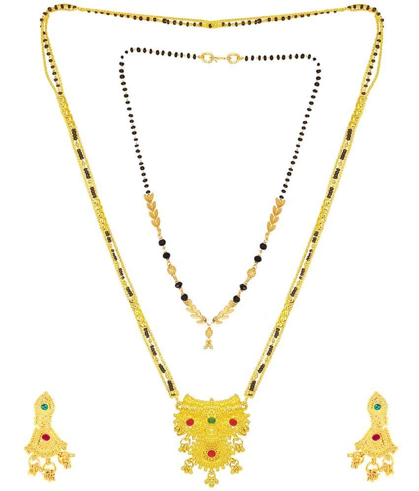 JIPPA - Golden Mangalsutra ( Pack of 1 )