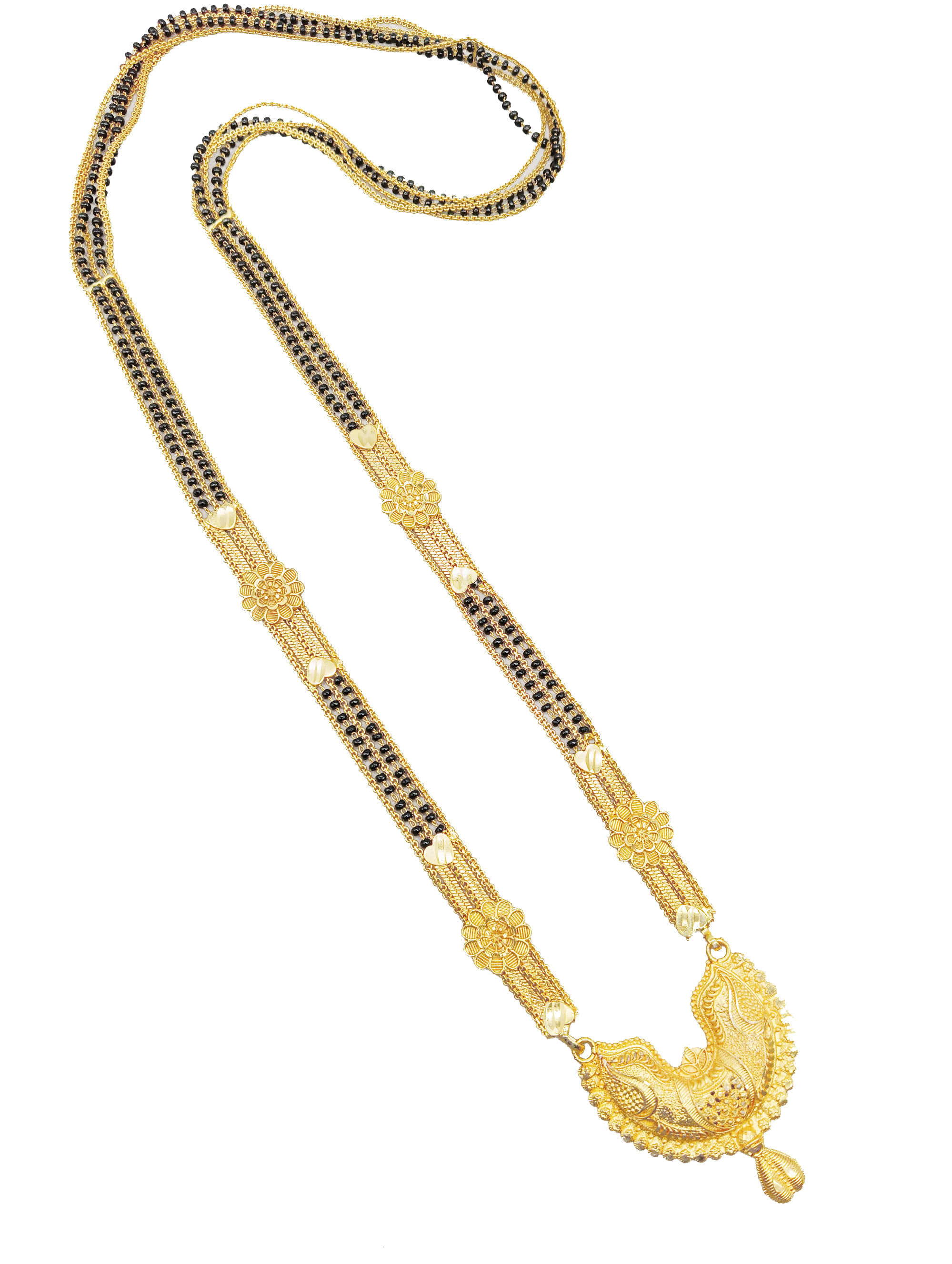 JIPPA - Golden Mangalsutra ( Pack of 1 )