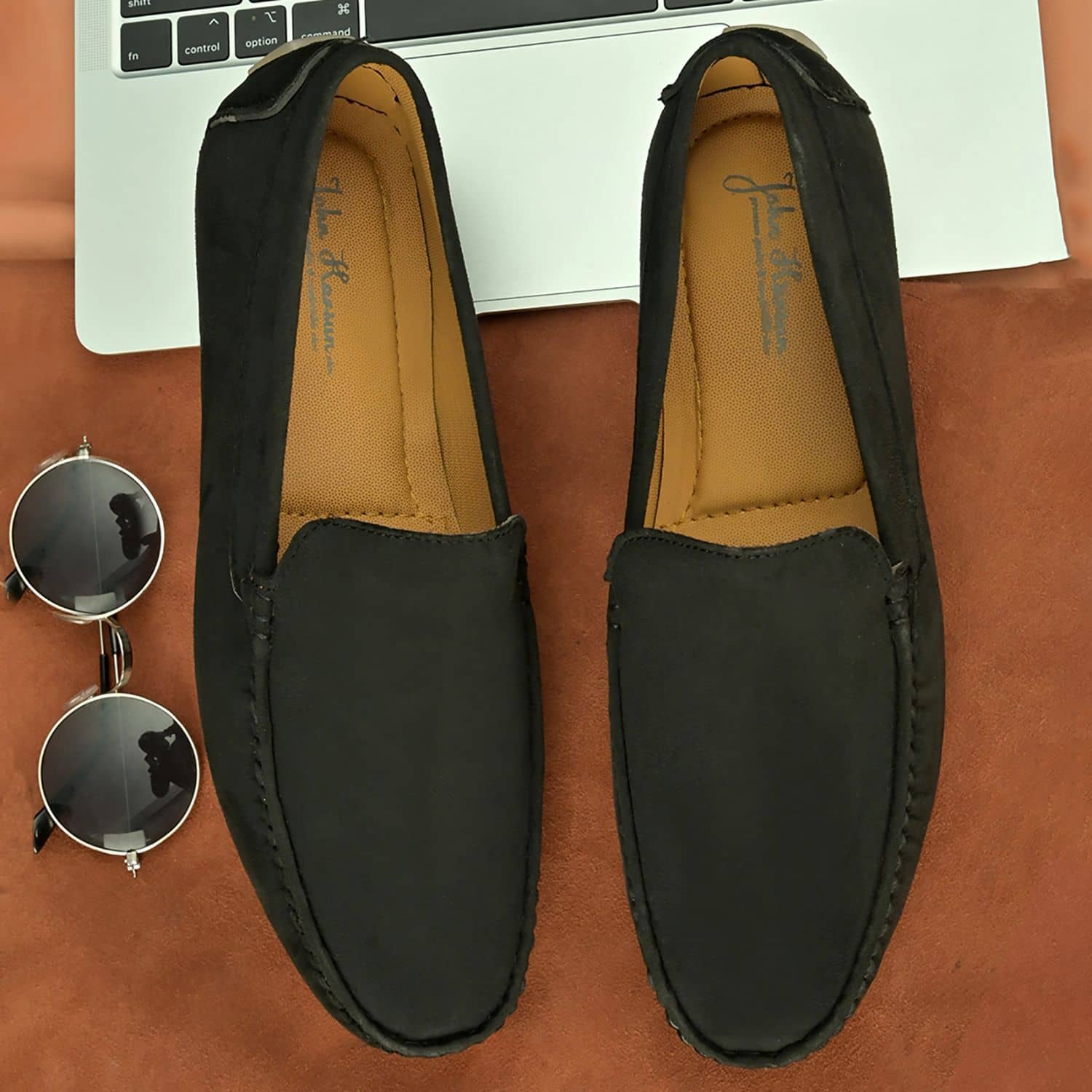 John Karsun Black Loafers - Formal Shoes | Buy online on ZillyBuy
