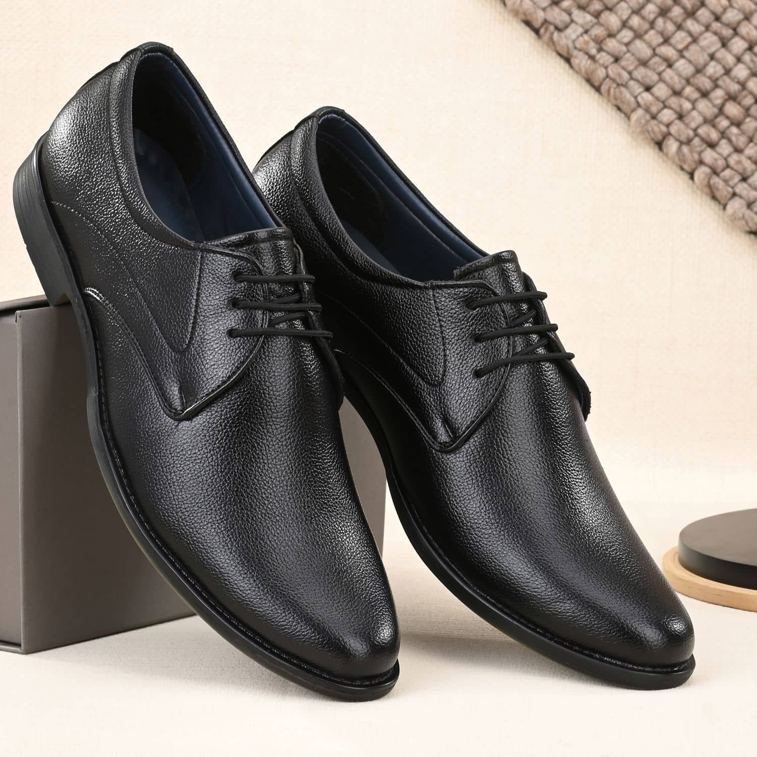 John Karsun - Black Men's Derby Formal Shoes - Formal Shoes | Buy online on ZillyBuy