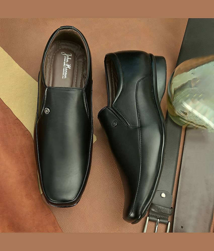 John Karsun - Black Men's Slip On Formal Shoes - Formal Shoes | Buy online on ZillyBuy