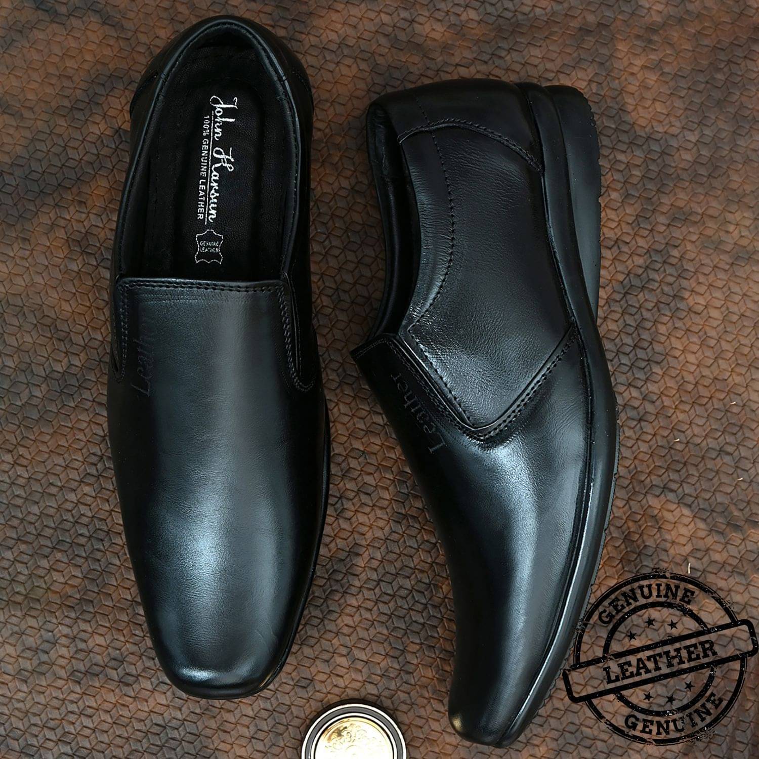 John Karsun - Black Men's Slip On Formal Shoes John Karsun - Black Men's Slip On Formal Shoes