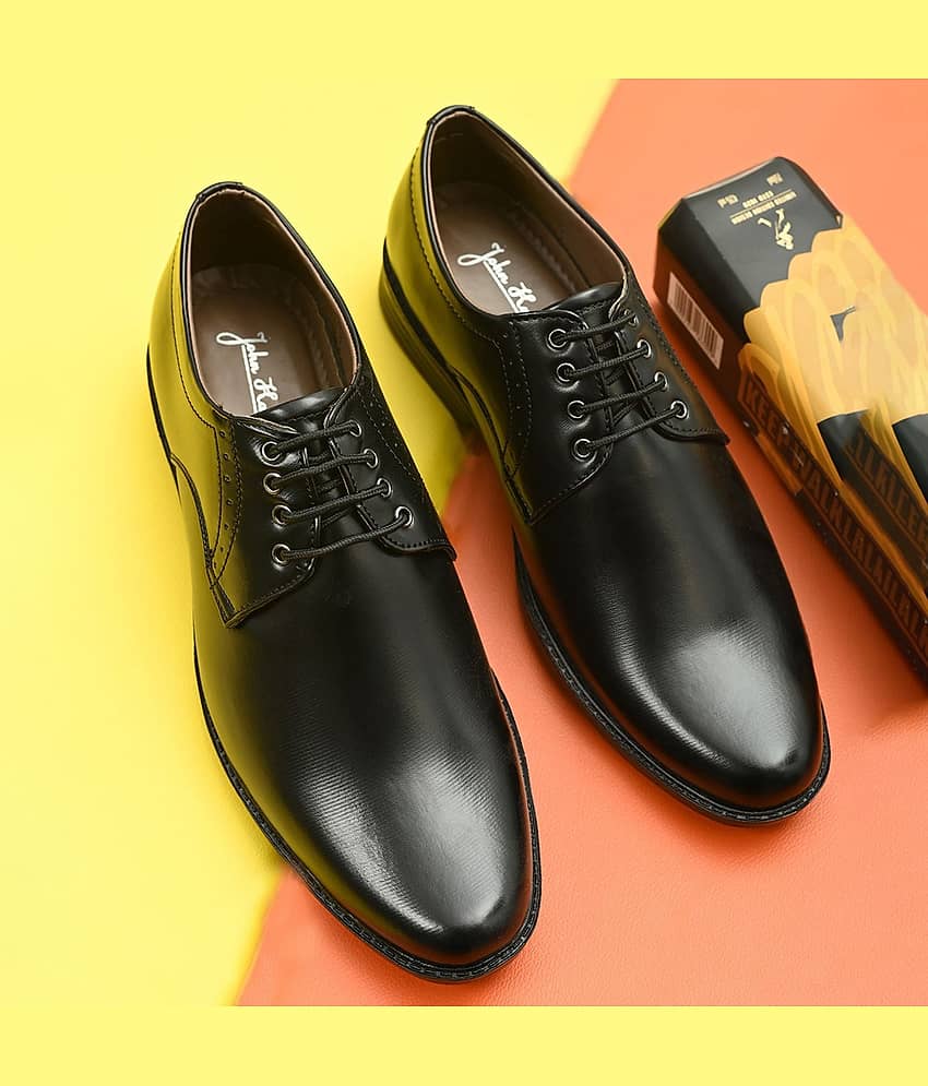 John Karsun - Black Men's Derby Formal Shoes - Formal Shoes | Buy online on ZillyBuy