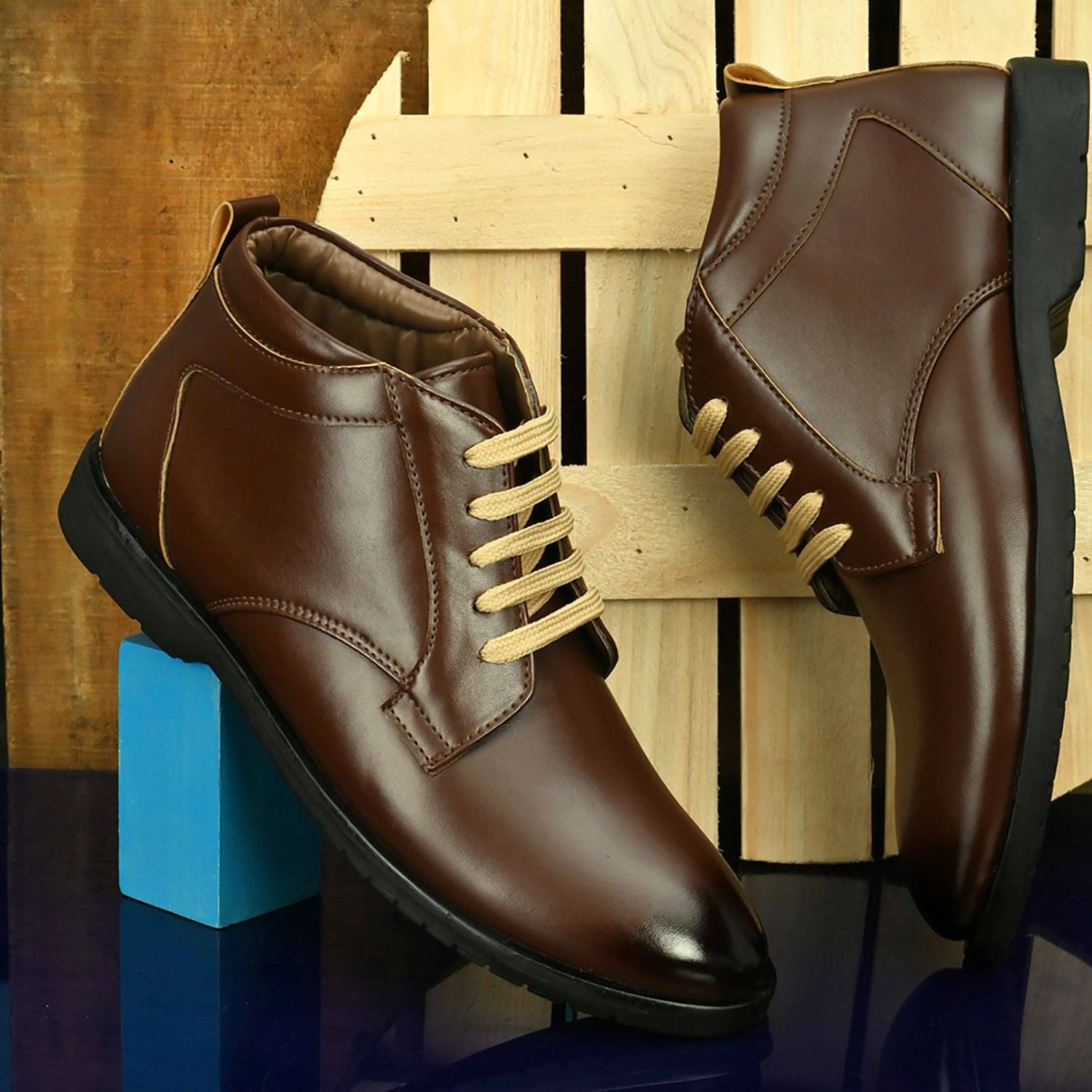     			John Karsun Brown Formal Boot