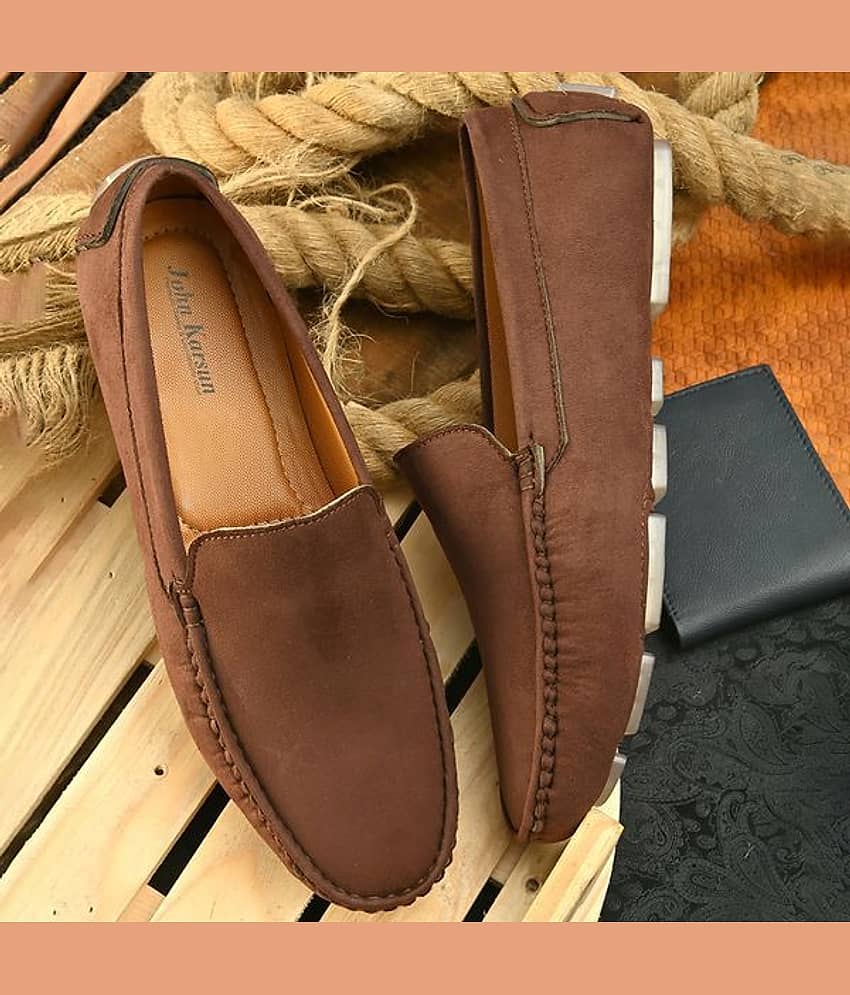 John Karsun Brown Loafers - Formal Shoes | Buy online on ZillyBuy