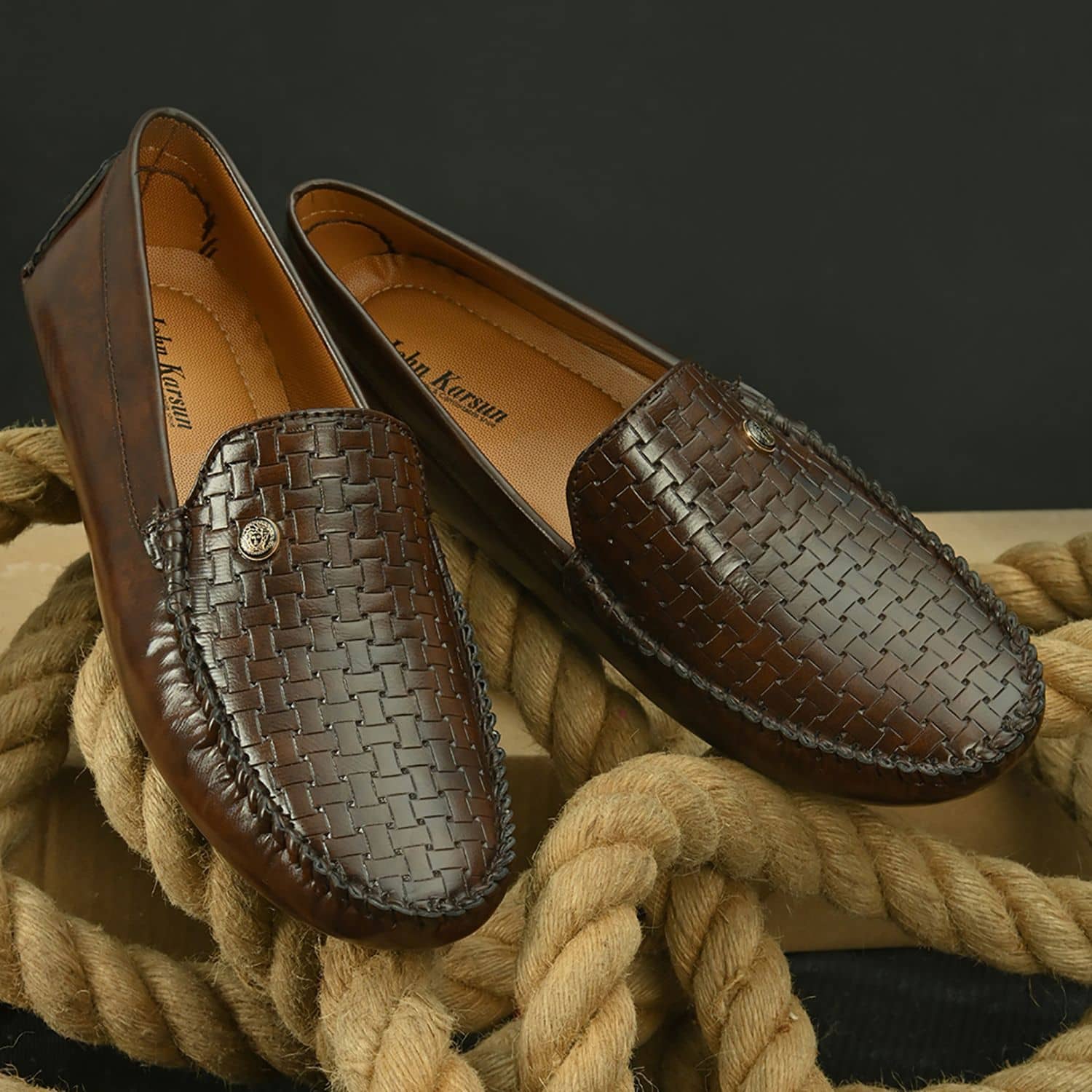 John Karsun - Brown Men's Driving - Formal Shoes | Buy online on ZillyBuy
