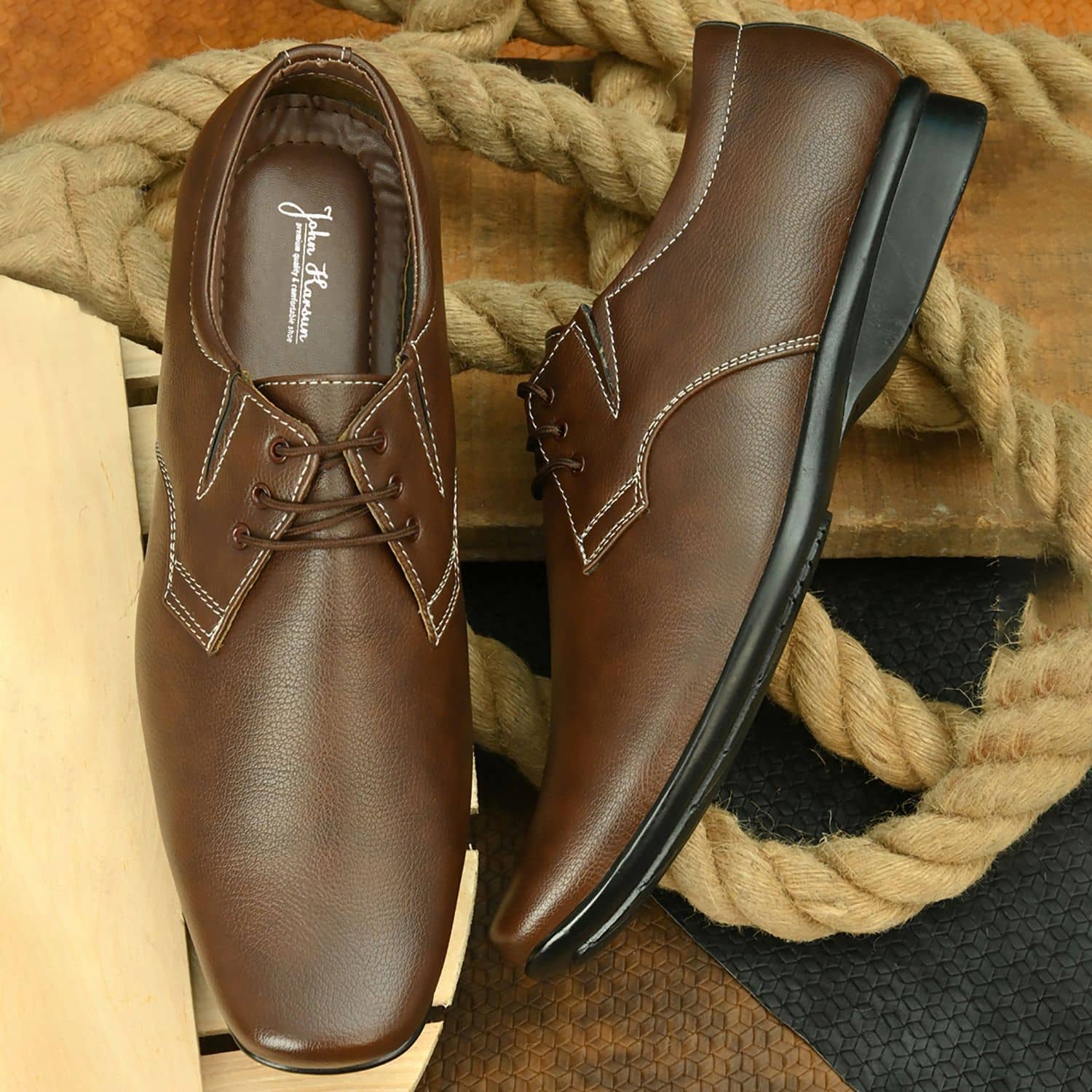 John Karsun - Brown Men's Formal Shoes - Formal Shoes | Buy online on ZillyBuy