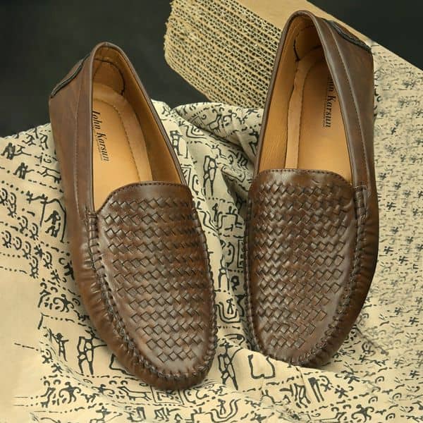 John Karsun - Brown Men's Slip on loafers - Formal Shoes | Buy online on ZillyBuy