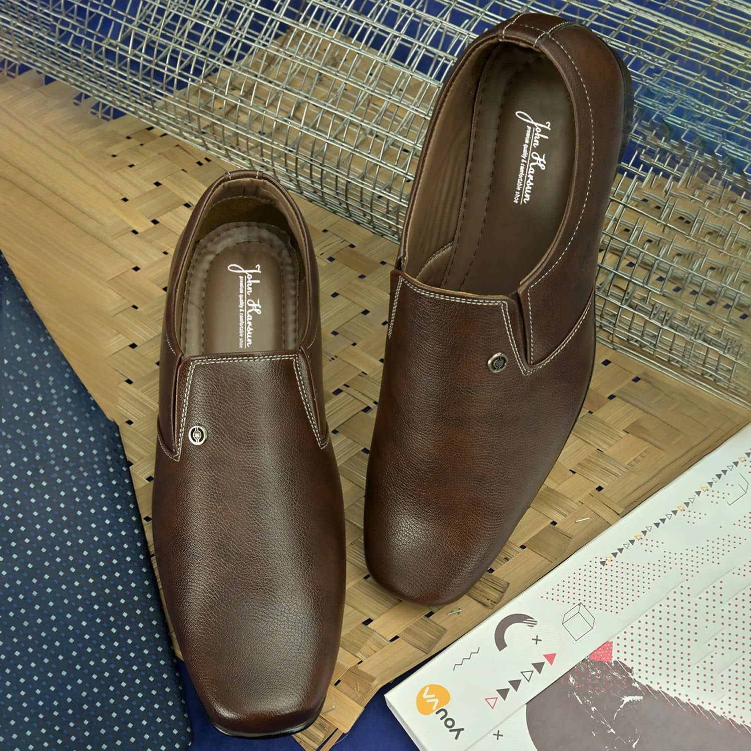 John Karsun - Brown Men's Slip On Formal Shoes - Formal Shoes | Buy online on ZillyBuy