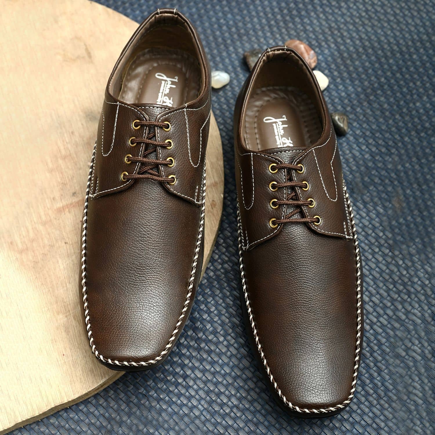 John Karsun - Brown Men's Derby Formal Shoes - Formal Shoes | Buy online on ZillyBuy